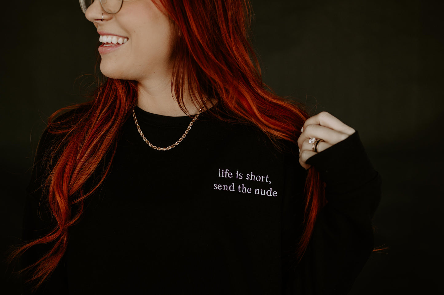 Send the N*de Crop Sweatshirt